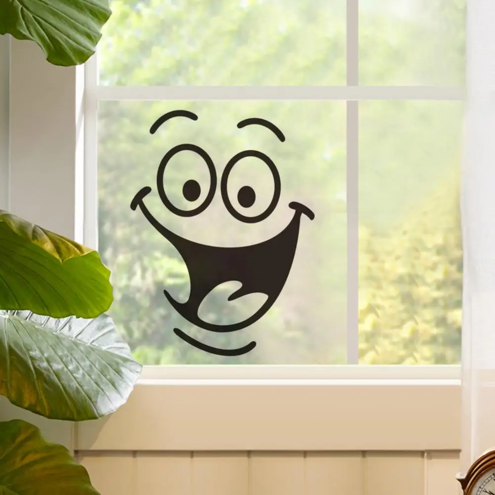 Sticker Decal Removable Self-adhesive PVC Funny Smile Face Wall Sticker DIY Bathroom Toilet Seat Art
