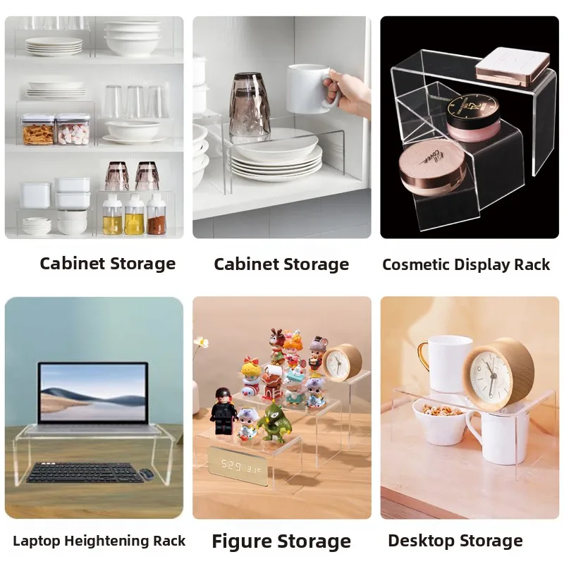 Acrylic U-aped Transparent Multi-Layered Jewelry Display Stand Holder Organizer Cabinet Divider for Figurines And Accories