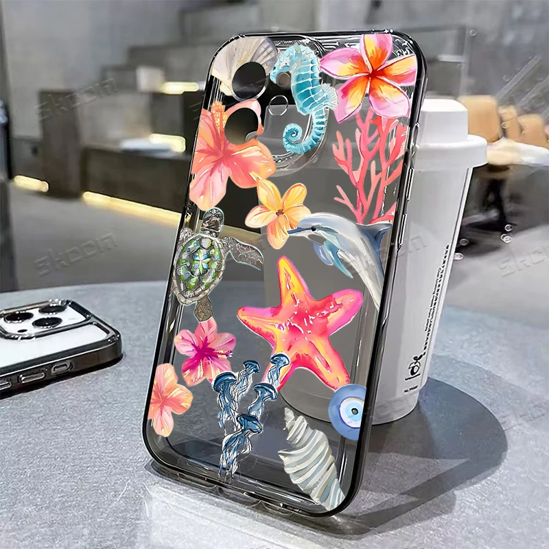 Blue Ocean Animals Shockproof Silicone Phone Case