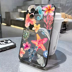 Blue Ocean Animals Shockproof Silicone Phone Case - iPhone 12 Pro (1)