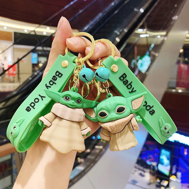Disney Star Wars Baby Yoda Keychain Cartoon Anime Mandalorian Figure
