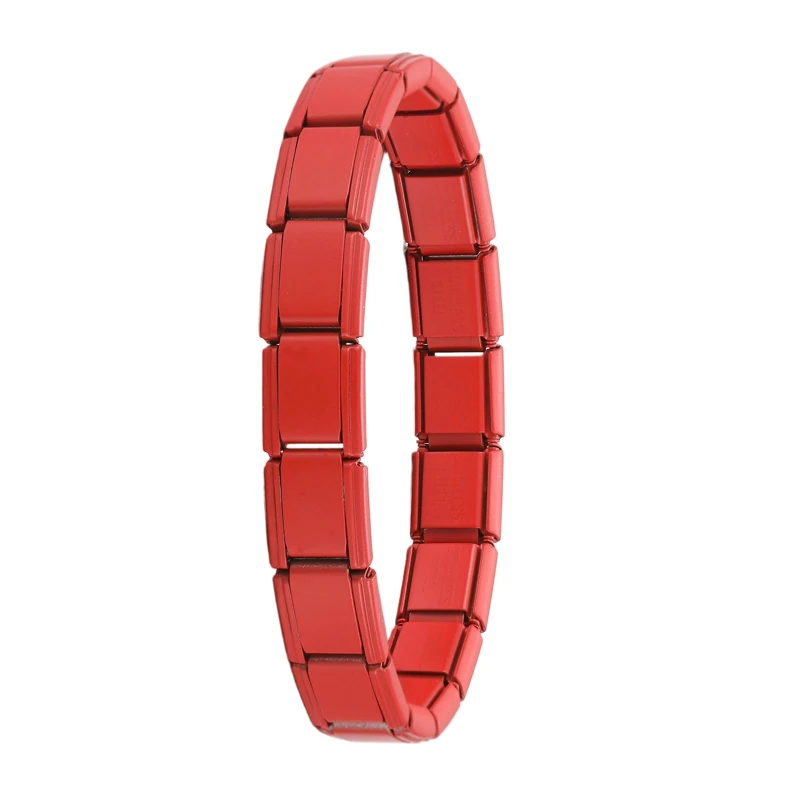 Fashion Solid Color Bangle DIY 9mm Width Stainless Steel Bracelet