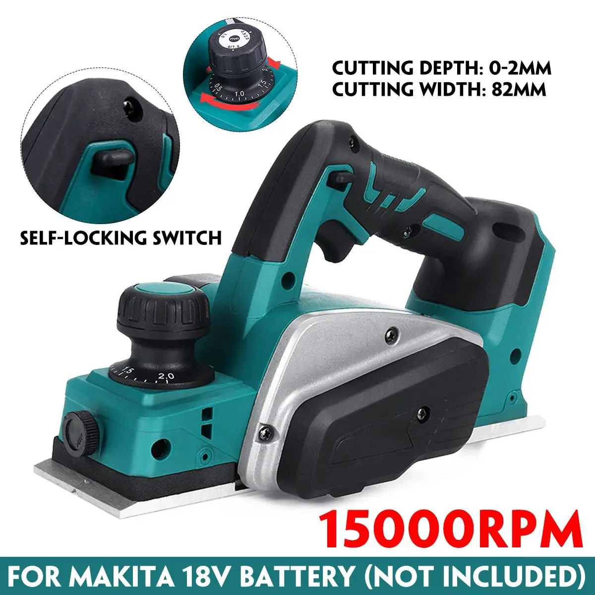 Drillpro 15000RPM Cordless Electric Hand Planer Home DIY Cutting Tool  Planer Stand Woodworking Power Tool for Makita Battery 4