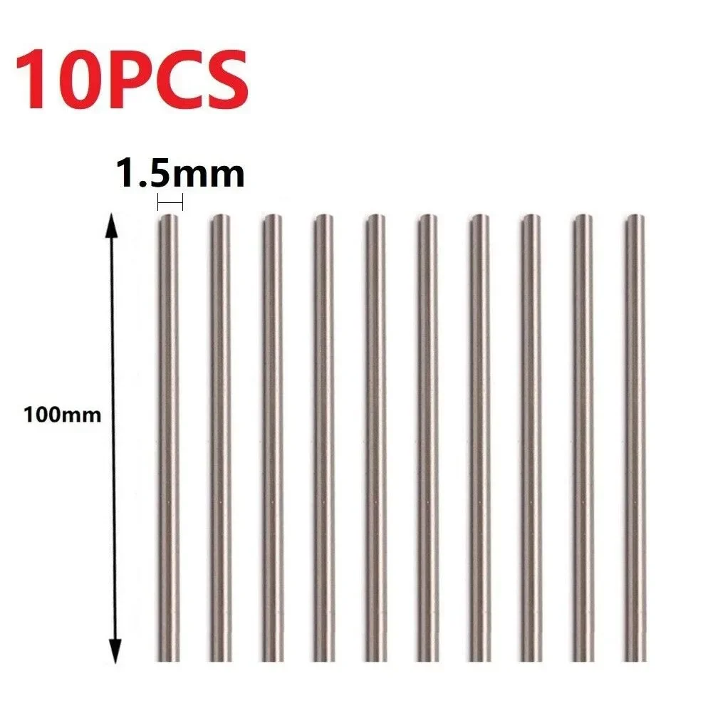 Steel Round Rod 10pcs HSS High Speed Steel Solid Round Rod Assorted Diameter 1.5mm 2mm 3mm 4mm Length 100mm