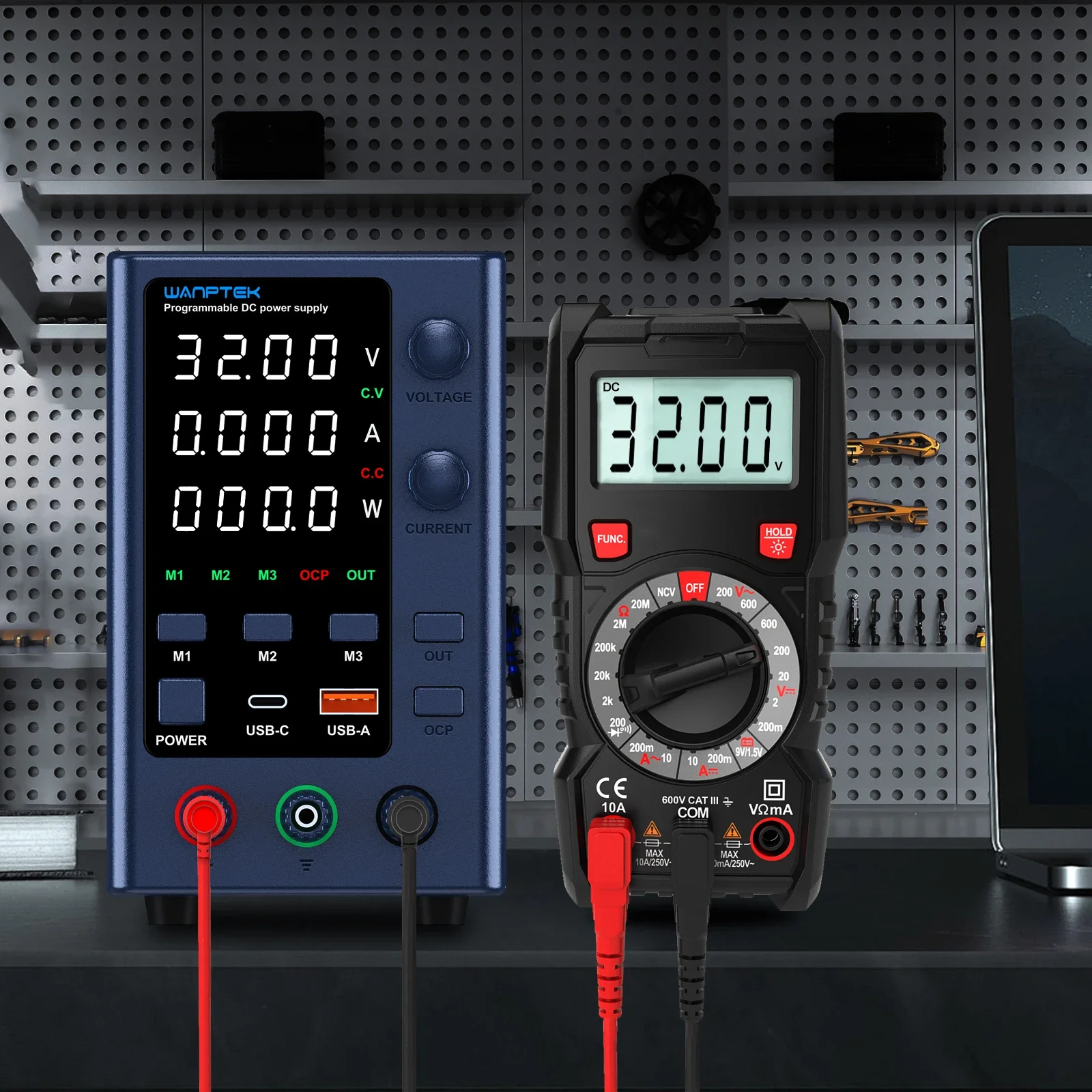 Wanptek DC-Netzteil 30 V, 5 A, 30 V, 10 A, 60 V, 5 A, 120 V, 3 A, mit Speicher, OCP-Alarm, voreingestellte Spannung, Strom, Labor-Netzteil – Detail 11