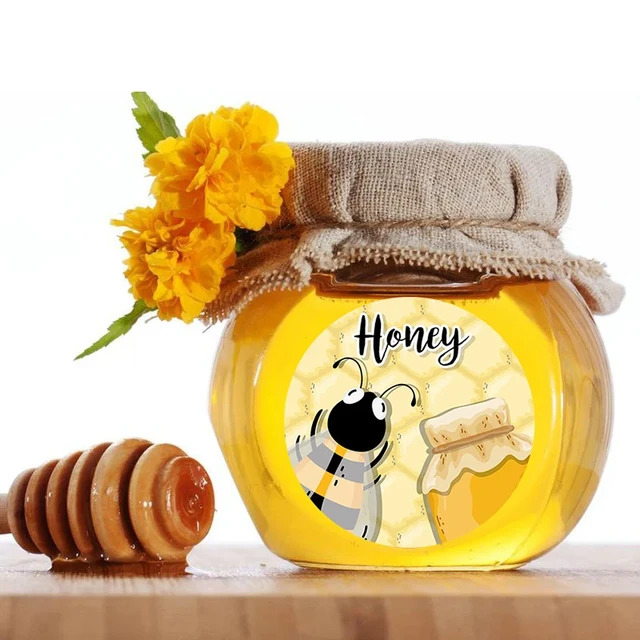 1,8 inch Honig Topf Abdeckung Aufkleber Bee Süße Honig Runde