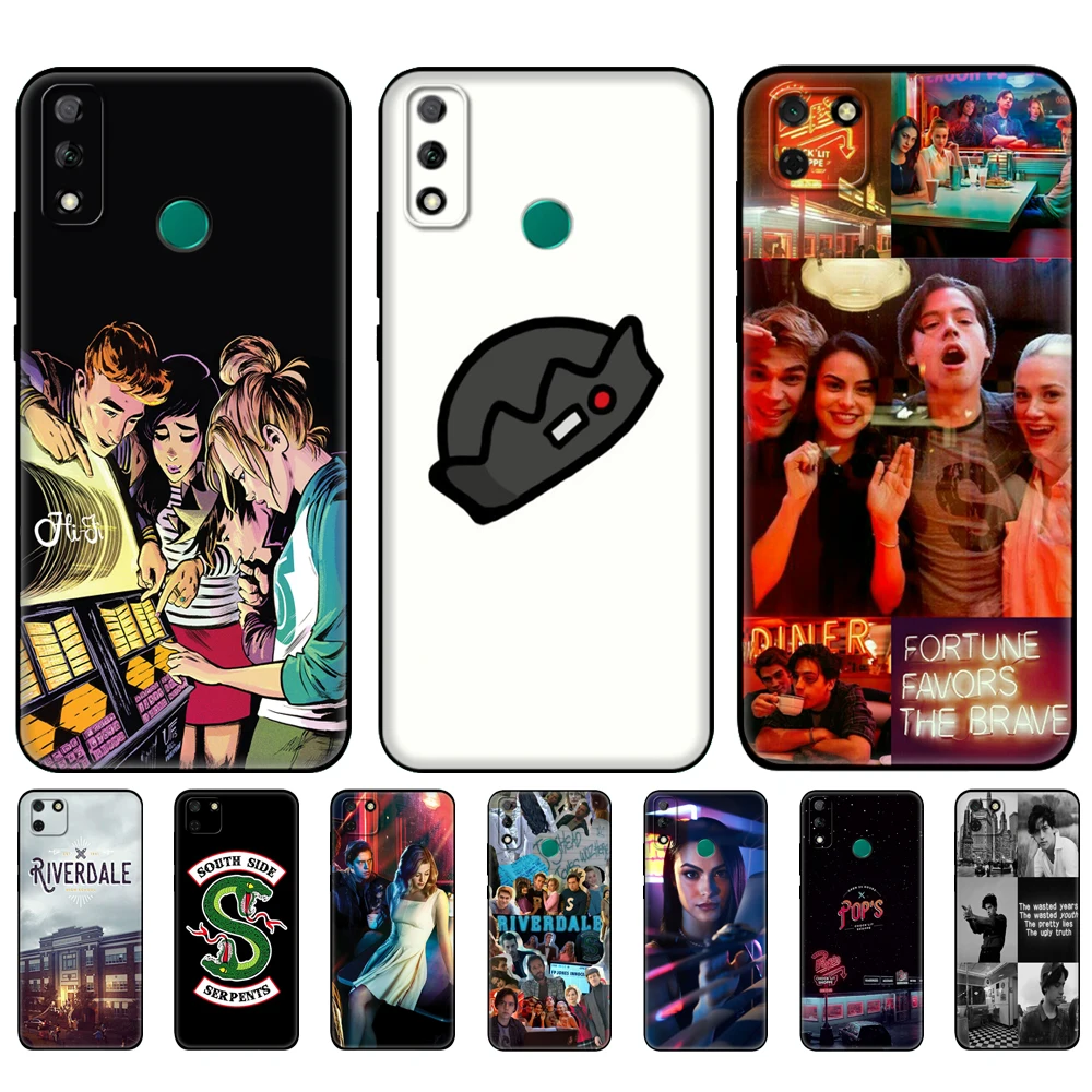Черный чехол из ТПУ для Huawei Y9S Y6S Y8S Y5P Y7P Y8P Y5 lite Prime 2018 Y6 2019 ривердэйл поп южная
