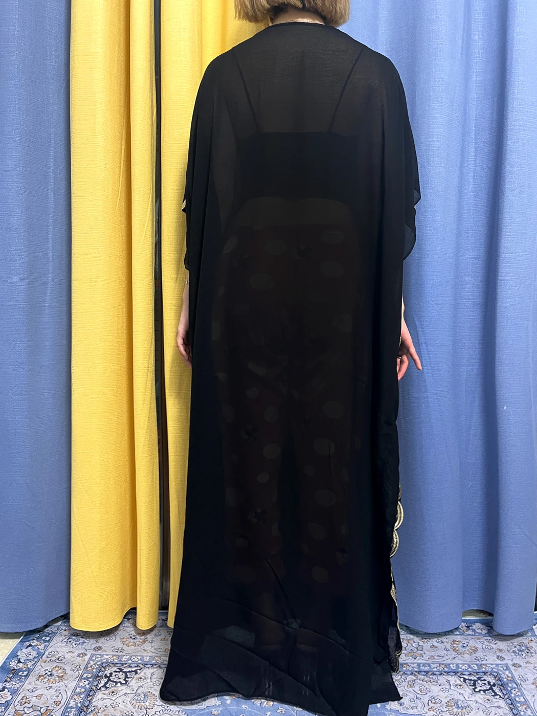 Abayas For Women Black Sequins Flower Tulle Robe Muslim Fashion African Woman Loose Dresses Turkey Islam Clothing With Turban