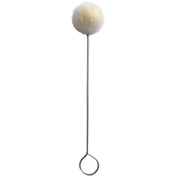 Premium Quality Leather Wool Brush for DIY Projects, Dyeing, Oil Rubbing, and Glue Application (Light Grey)