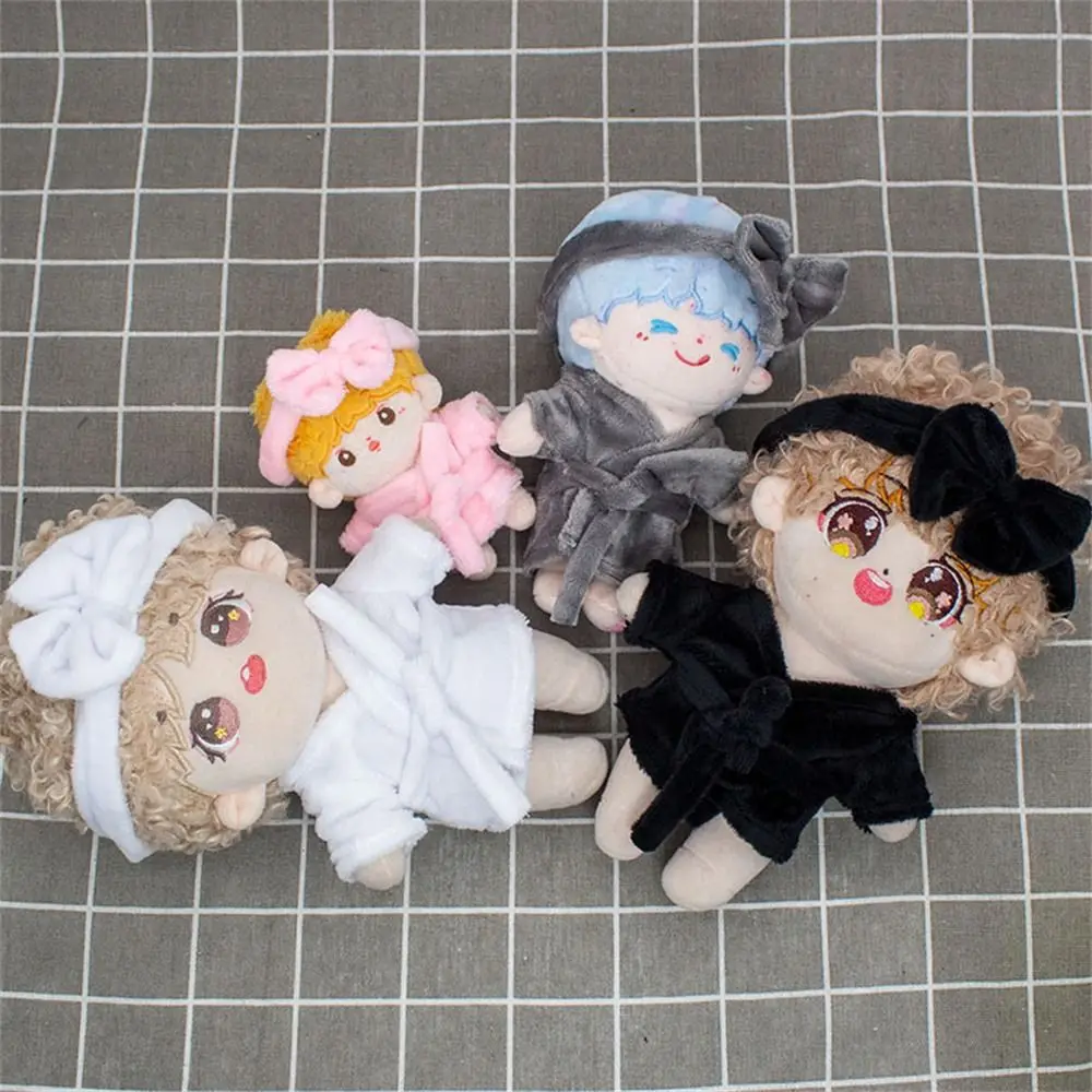

10/15/20cm Doll Pajamas Kids Toy with Headband Plush Doll Doll Sleep Clothes Stuffed Toy Velvet Cotton Doll Bathrobe 1/12 BJD
