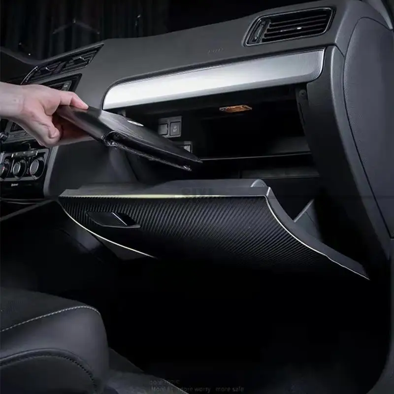 For Hyundai Santa Cruz Car Co-Pilot Anti-Kick Pad Carbon Fiber Texture Film Anti-Fouling Film