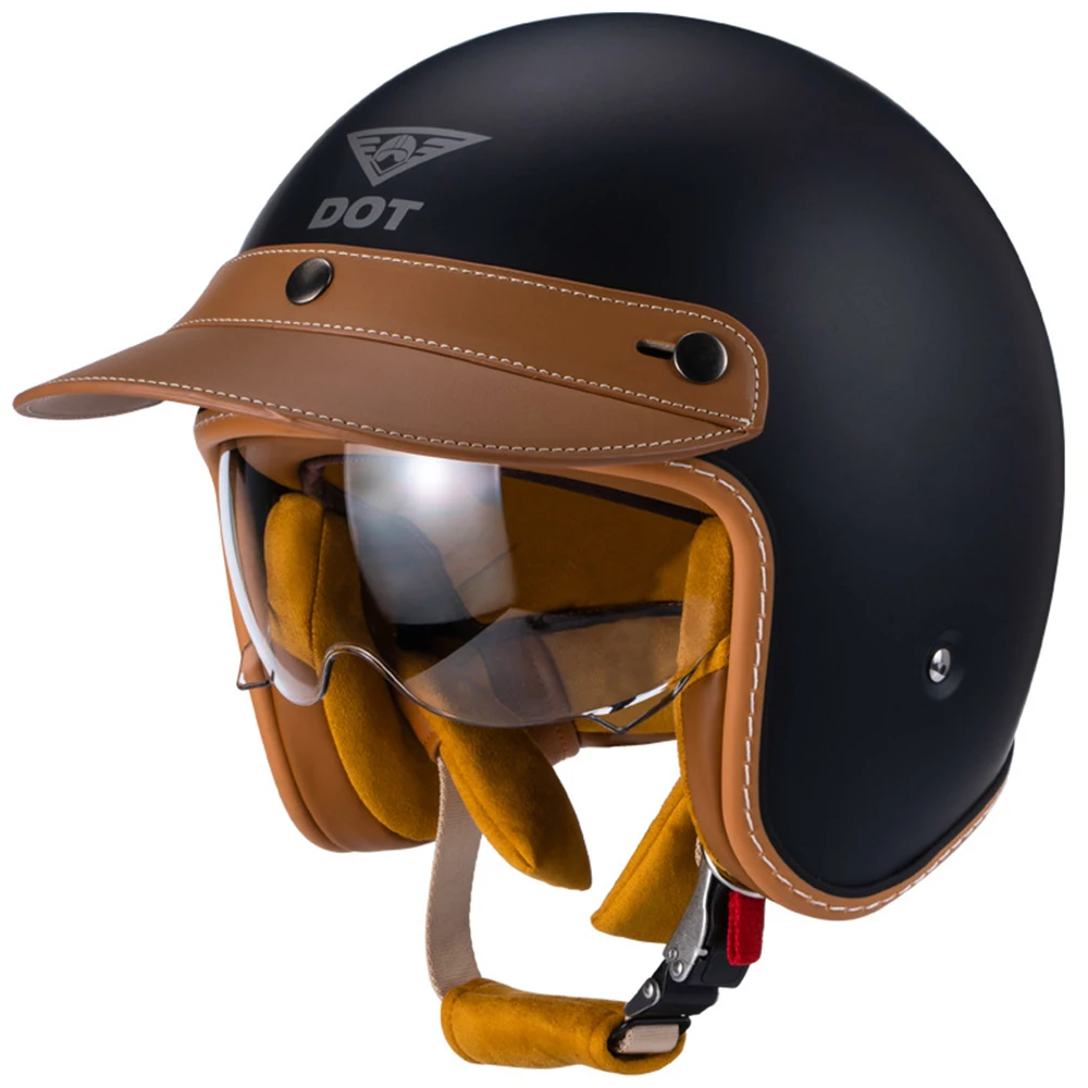 

Motorcycle Retro Helmet Four Seasons Helmet Half Face Motorbike Crash Helmet Moto Motorcycle Helmet Men's Woman Helmet Riding