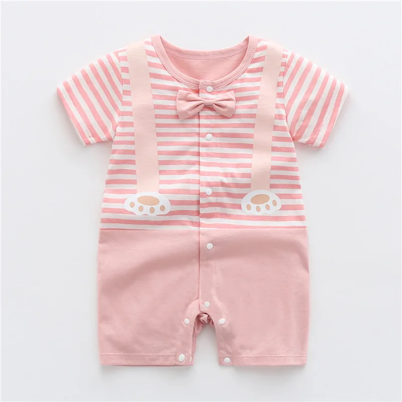 2022 Summer Short Sleeve Baby Girl Romper Cotton Infant Girls Clothes 0-3 Years Toddler Girl Romper Newborn Clothes Jumpsuits bulk baby bodysuits	