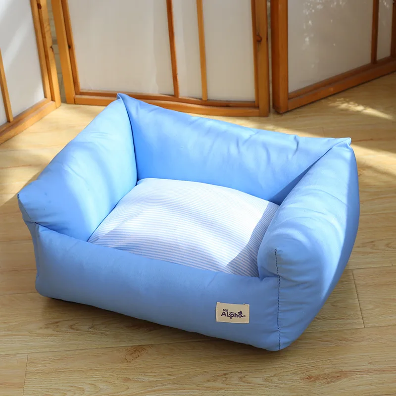 

High-grade 100% Cotton Dog Beds Pet Kennel Non-stick Hair Small Medium Dogs House Cat Dog Blanket High Density PP Fiber Filler