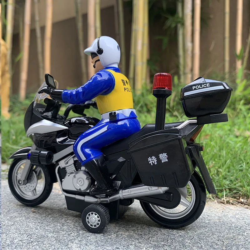 Toy police motorcycle with lights clearance