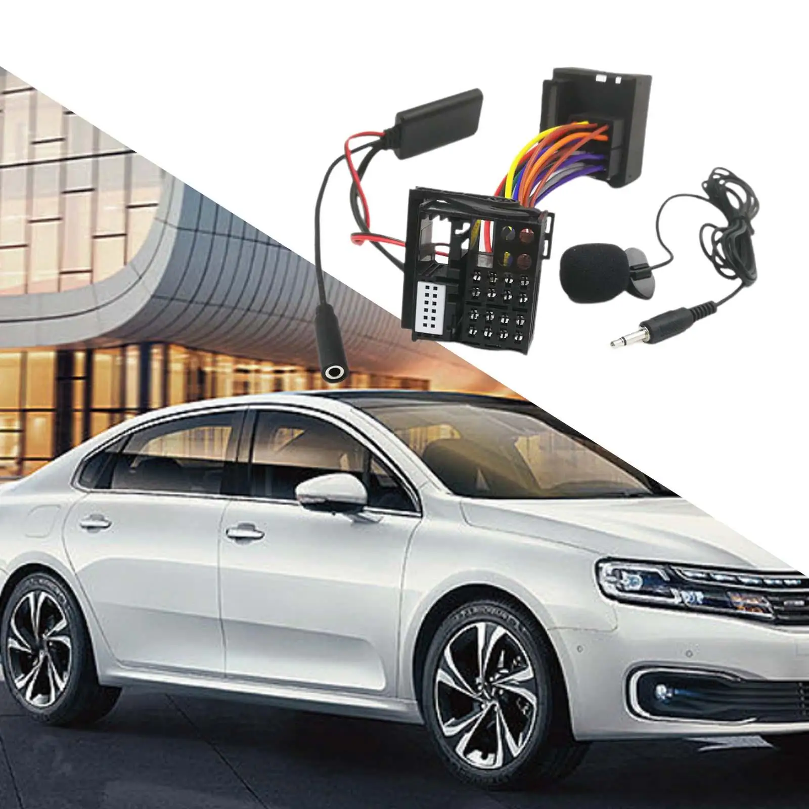 

Аудио адаптер с микрофоном Стерео провод жгут радио приемник Bluetooth AUX аудио