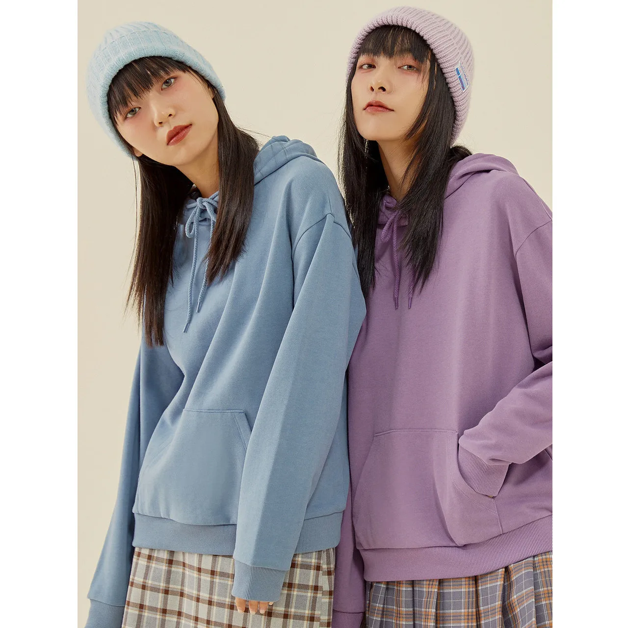 Metersbonwe Casual Perennial Knited Hoodies For Women Solid Color Loose Hooded Jumper Leisure Multicolor Pullover Tops