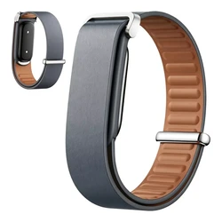 PU Leather Loop Watch Strap Replacement - Outdoor Sport Band Wristband - Fitbit Air (Blue Grey)
