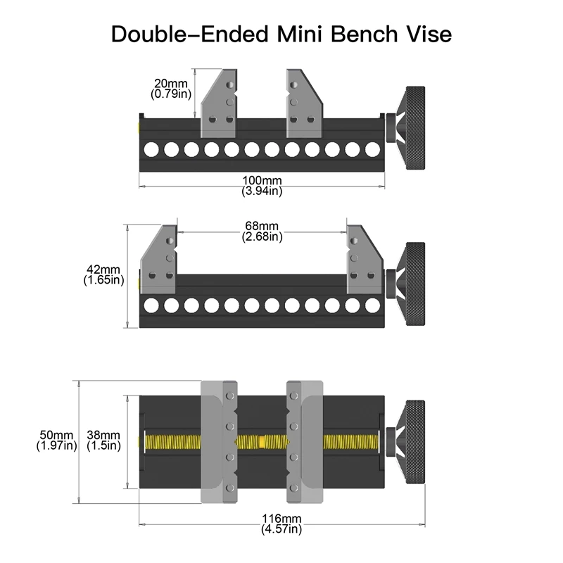 ARROWMAX Double Ended Mini Bench Vise For SDS Series 4