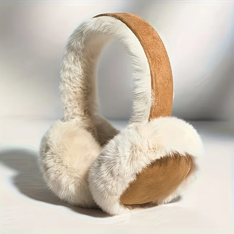 Classic Suede Plush Ear Warmers - Non-Slip Foldable Earmuffs for Men & Women Perfect Gift for Christmas