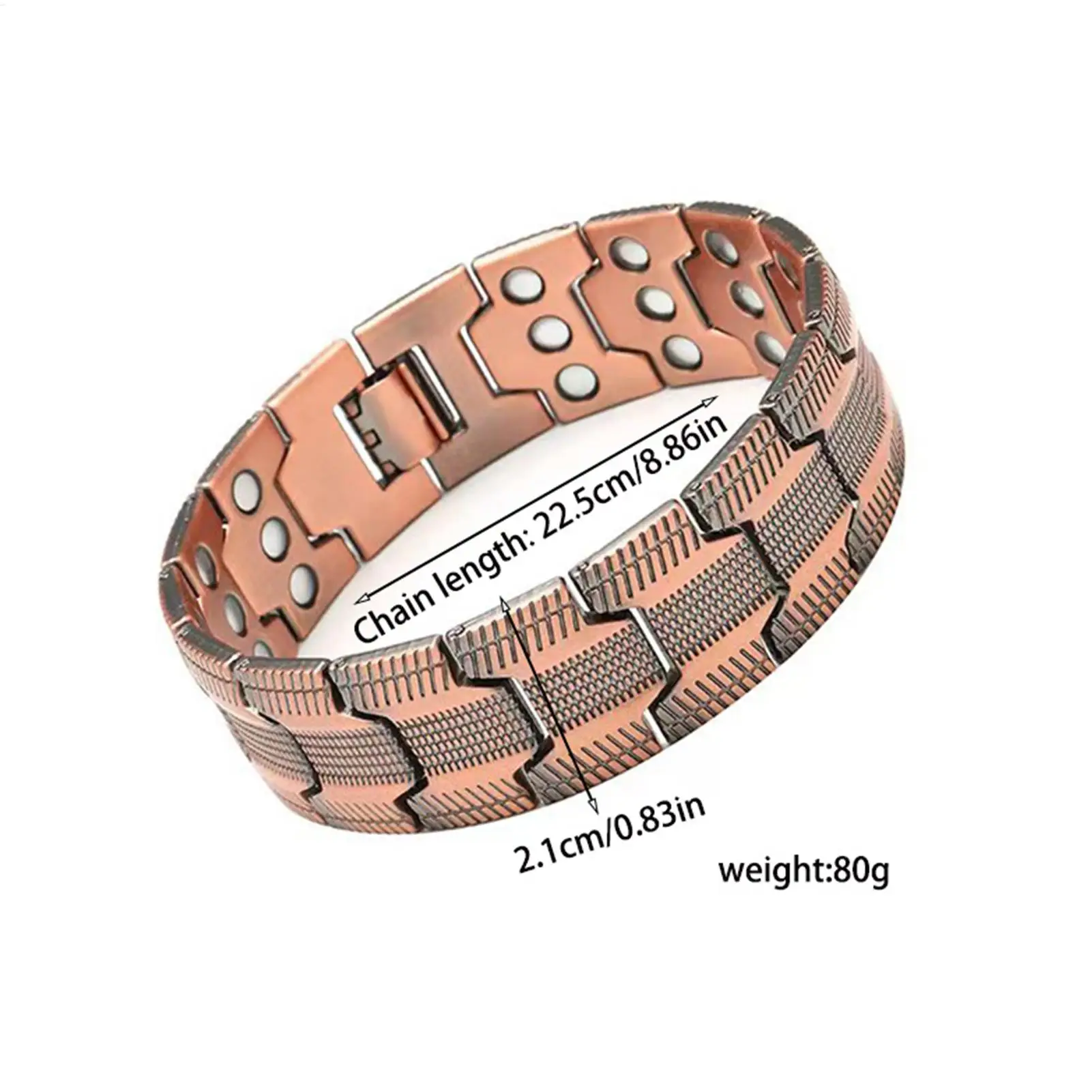 New Mens Jewellery Magnetic Therapy Health Anti-snoring Copper Bracelet for Men Adjustable Bracelet Pulsera Hombre