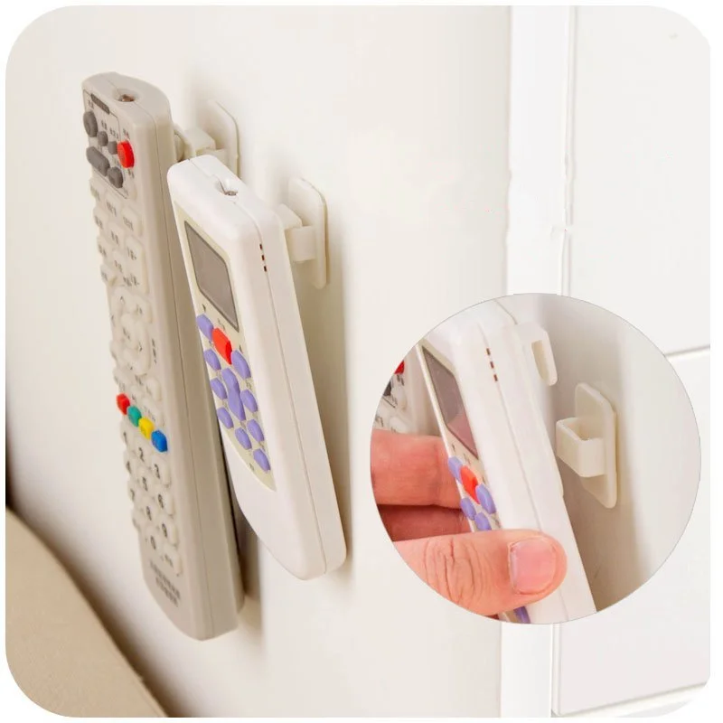 TV Air Conditioner Remote Sticky Hooks Door Holder Hanger Hooks for Clothes Hangers Key Purse Organization Storage