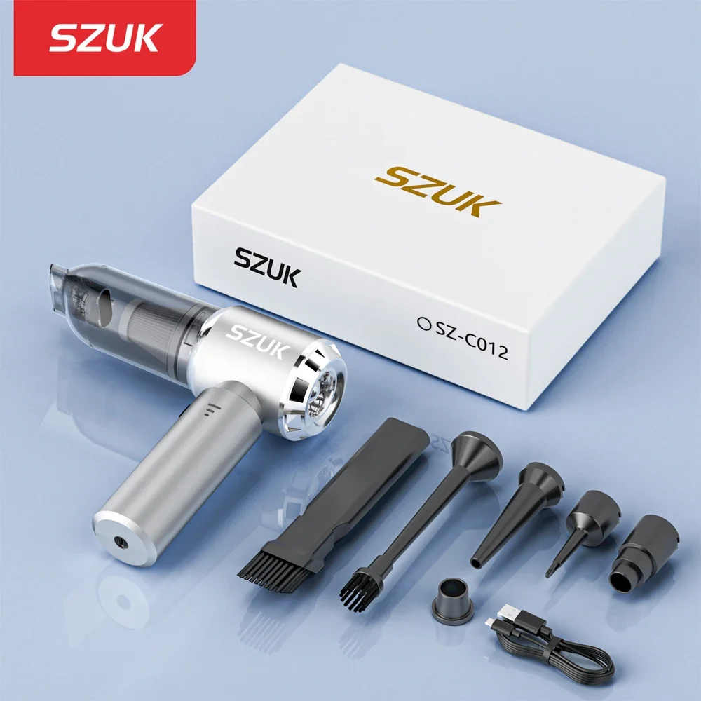SZUK 자동차 진공 청소기 18000PA 강력한 흡입 무선 휴대용 청소 기계 자동차 및 가정용 미니 휴대용 진공 청소기 SZUK 자동차 진공 청소기, 18000PA 강력한 흡입 무선 휴대용 청소 기계, 자동