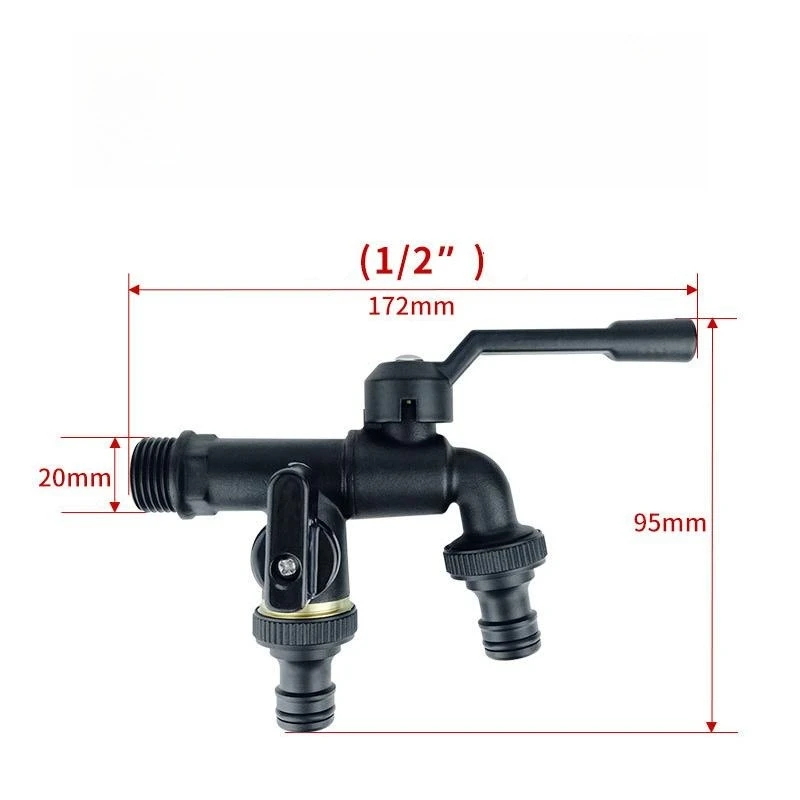 Outdoor Garden Bibcocks 1/2 Inch Dual Outlet Anti-Freeze