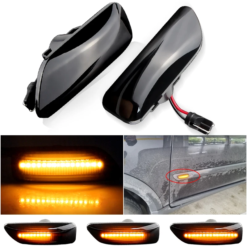 

2 шт. динамический желтый светодиодный боковой указатель поворота для Volvo XC90 S80 XC70 V70 S60 2001-2009 30722641 3072264