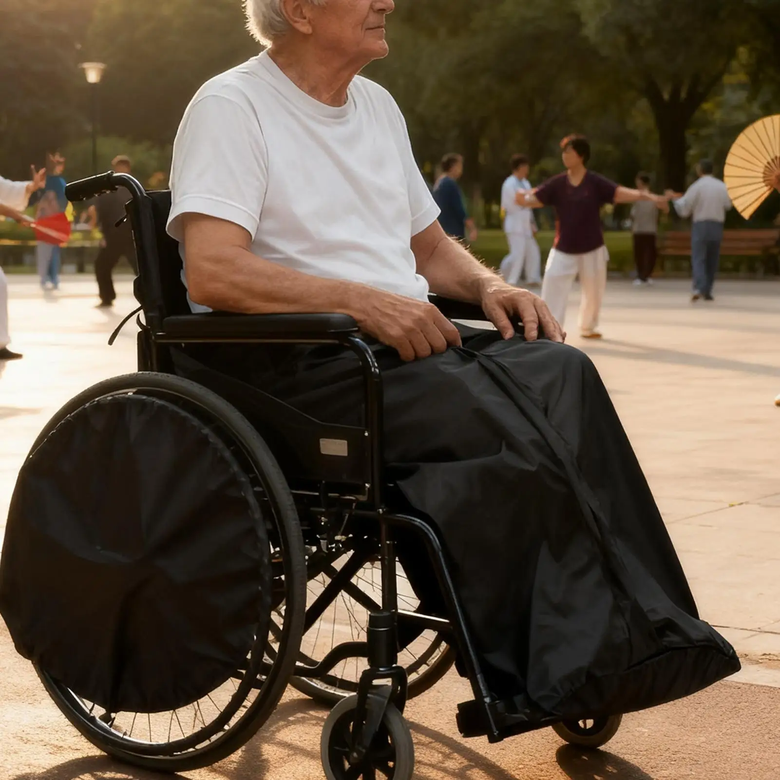 Wheelchair Lap Blanket Windproof Lower Body Fleece Lined Pocket Cover Wheelchair Warming Blankets For Women Men Senior Elderly