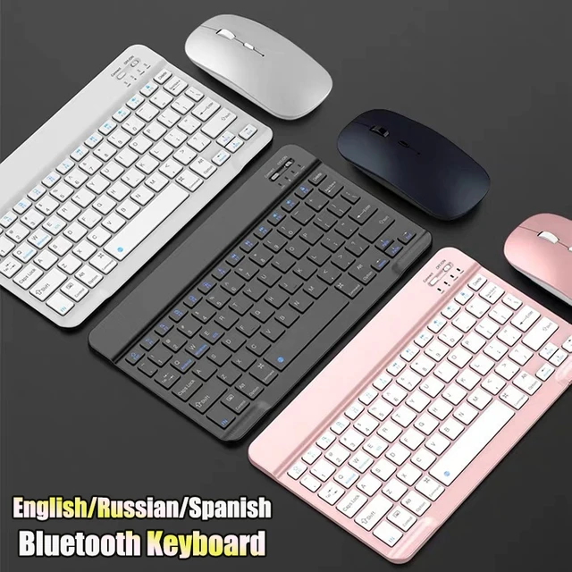 Teclado en español teclado inalámbrico teclado Bluetooth para tabletas iPad  mini teclado en español / inglés y