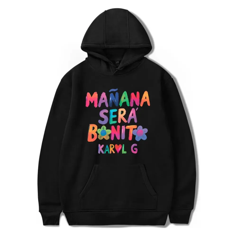 Funny Hip Hop Hoodie for Men, Harajuku Workout Clothing, Hip Hop Graphic Sweatshirts, Singer Karol G Manana Sera Cute, unisex