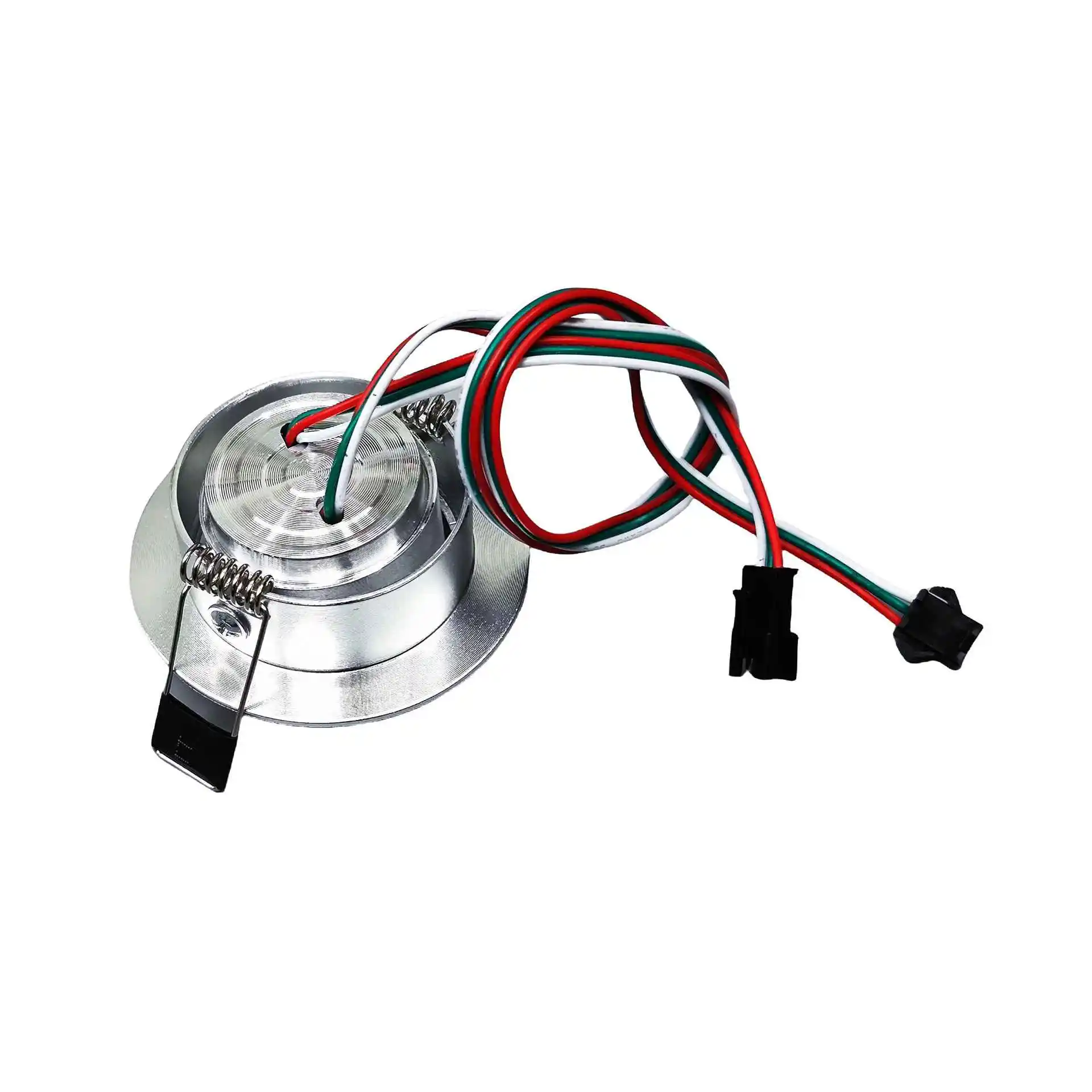 3W DC24V WS2811 RGB IC Addressable LED Smart Pixel Downlight D68mm Size Indoor Use 3Pin JST in and out 30/100 Degree