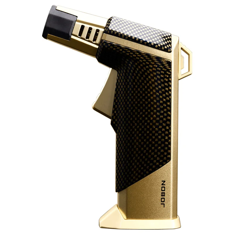 Windproof Blue Flame Jet Torch Lighter – Refillable Butane Metal Design for Outdoor and Kitchen Use