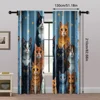 2pcs, Curtains&Drapes 2D print Whimsical Cat Machine Washable Polyester (without rod) Decorations Clearance Ldeal for Bedroom, 5