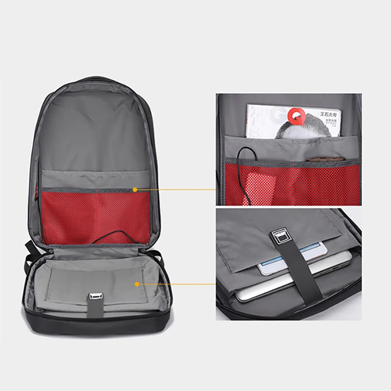 5874-8223d8.jpg Laptop Backpack Large Capacity Waterproof Backpack Hard Shell Lightweight Travel Bags USB Charge