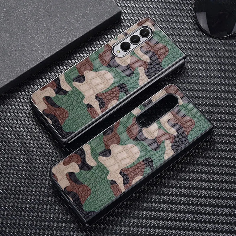 Case for Samsung Galaxy Z Fold 4 Fold4 zflod3 5G Camouflage Premium