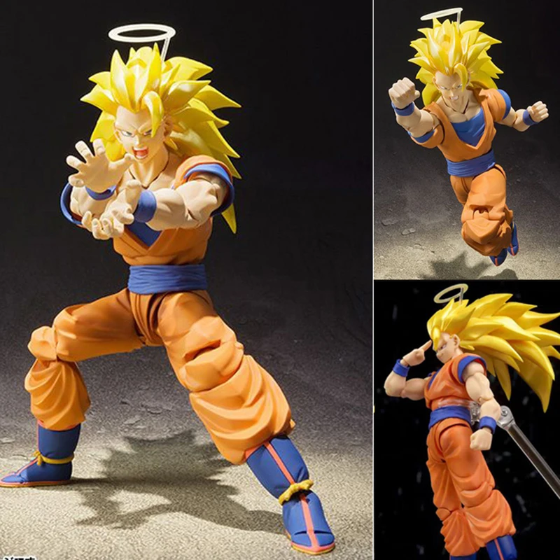 

Anime Dragon Ball Super Saiyan 3 Goku Model SHF Action Figure PVC Movable Collection Doll Figurine Kakarotto Son Goku Toys Gift