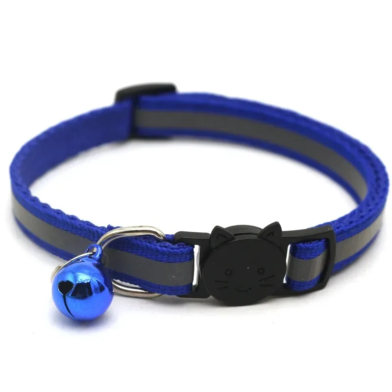 10Pcs Wholesale Collars for Cat Collar With Bell Adjustable Necklace Cat Puppy kitten Collar Dropshipping Pet Cats Collar 6