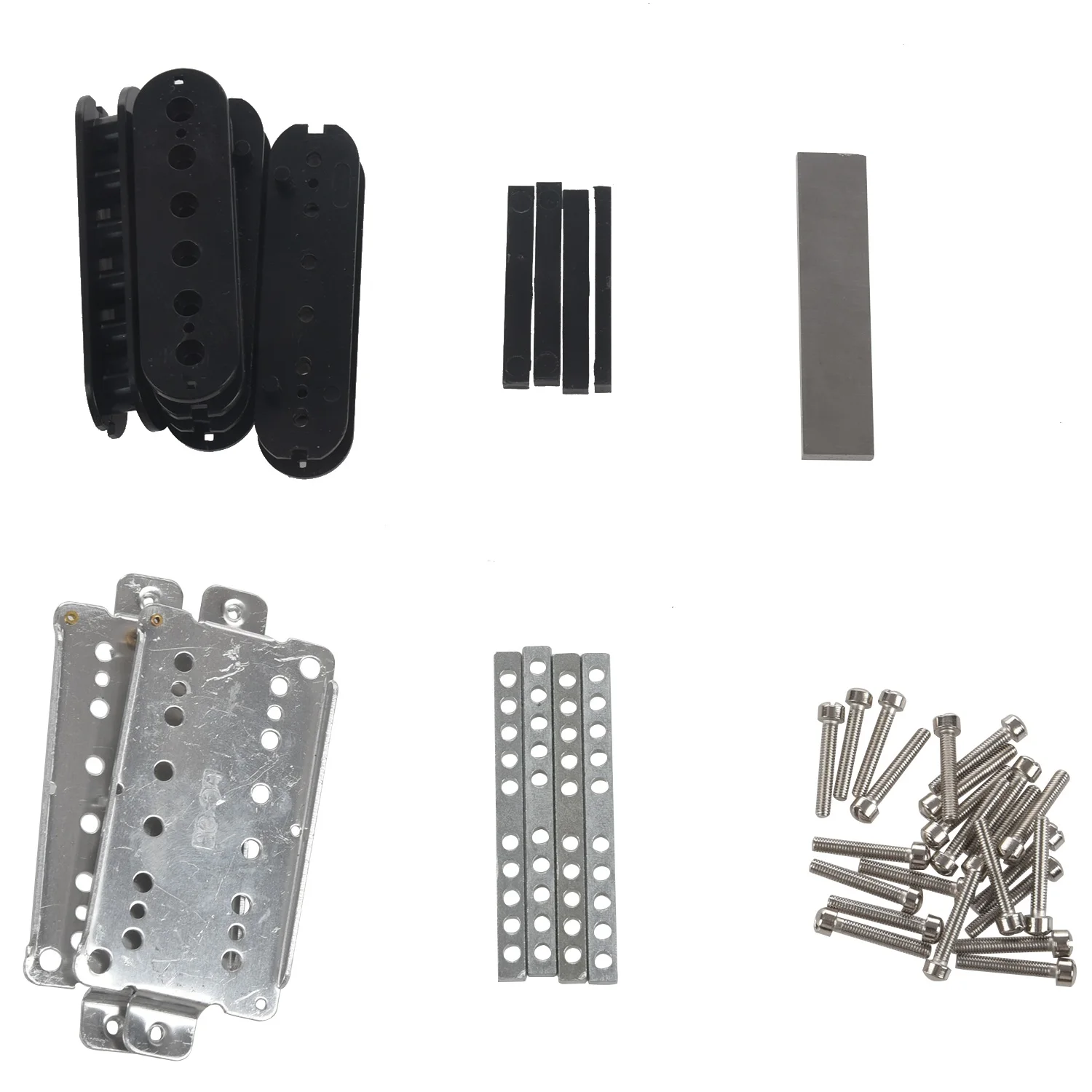 

A Set Guitar Humbucker Pickup Kits Producing Accessories/Cupronickel Baseplate/Spacer/Bobbin/ Pole Slug/Bar Alnico V net