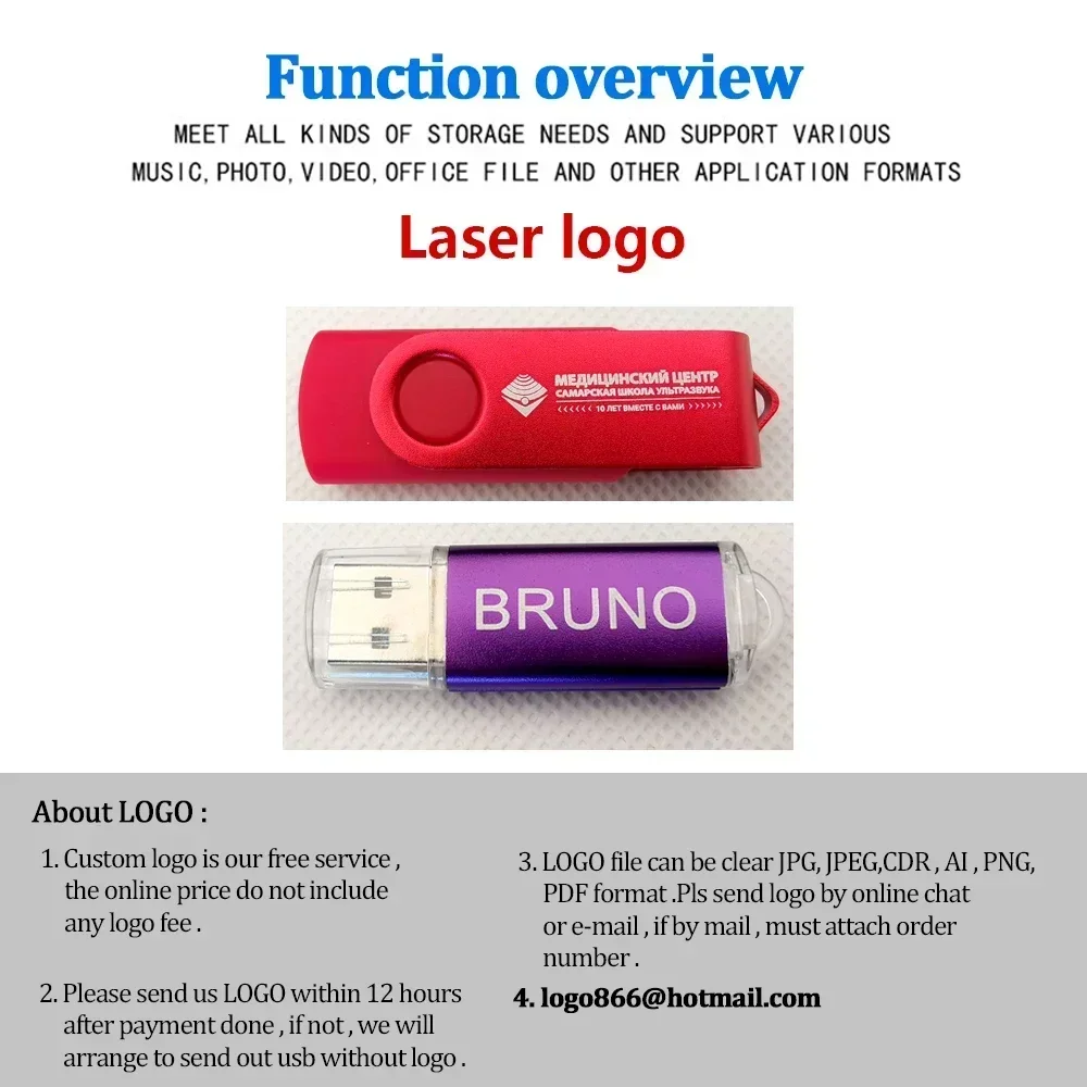 thumbnail image 3 of Lote de 10 unidades de memoria USB de 1 GB, 2 GB, 4 GB, 8 GB, 16 GB, 32 GB, 64 GB, con logotipo personalizado gratuito, 3 of 5