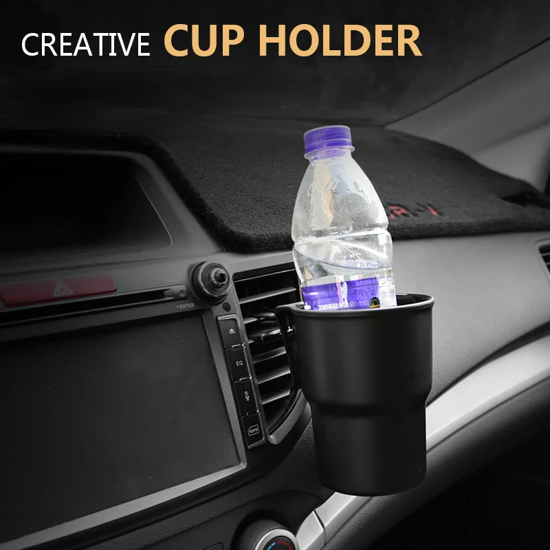 Multifunctional Car Vent Cup Holder Car Portable Storage Box Trash Can