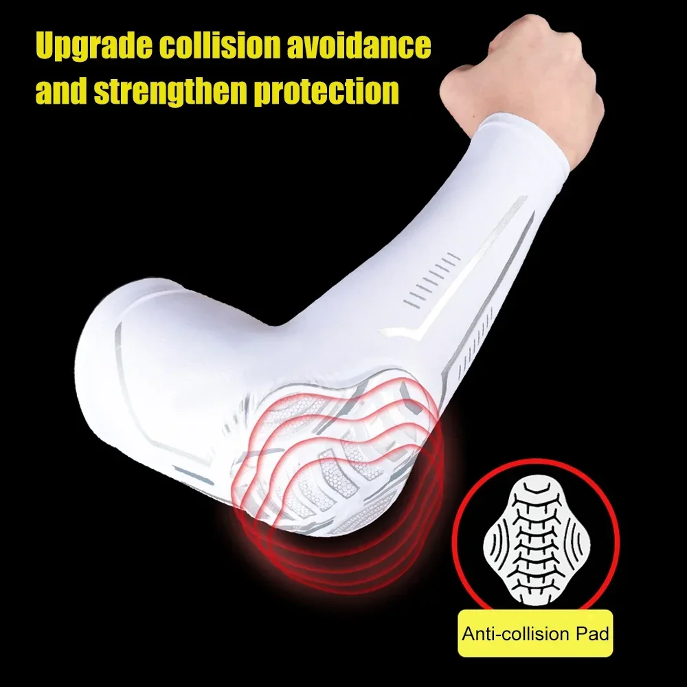 1Pcs Elastic Basketball Elbow Pad Arm Sleeve Crashproof Honeycomb Elbow Support Sport Safety Elbow Protector Guard For Women Men