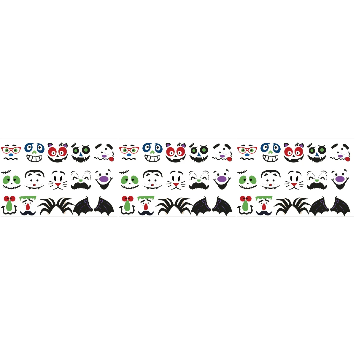 

3 Pack Halloween Party Gifts Adhesive Stickers Ornament for Crafting Trick Treat
