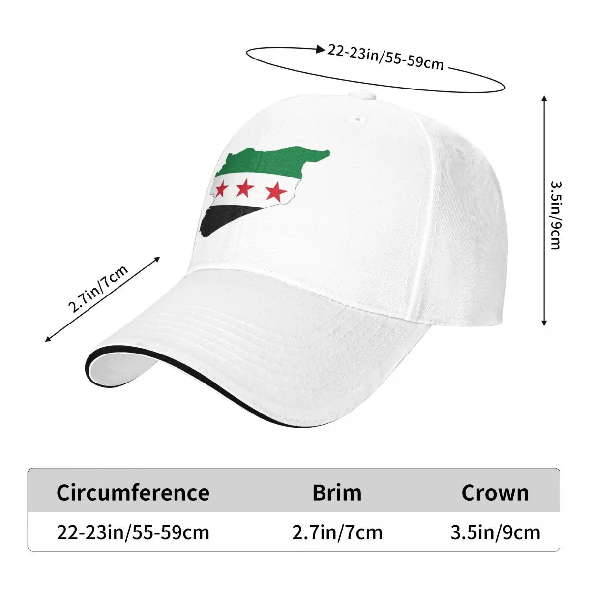 Men Women Syria Flag Caps Fashion Baseball Cap Snapback Caps Hat Trucker Worker Cap Adjustable Sun Hats Summer 5