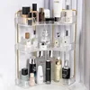 3 Layers Makeup Organizer Corner Desktop Cosmetic Rack Bathroom Clear Perfume Skin Care Product Storage Rack Multipurpose 1