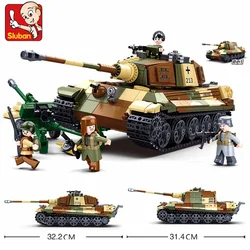 Sluban 930-Piece Military Tank Building Set - Educational Toy (930pcs no box)