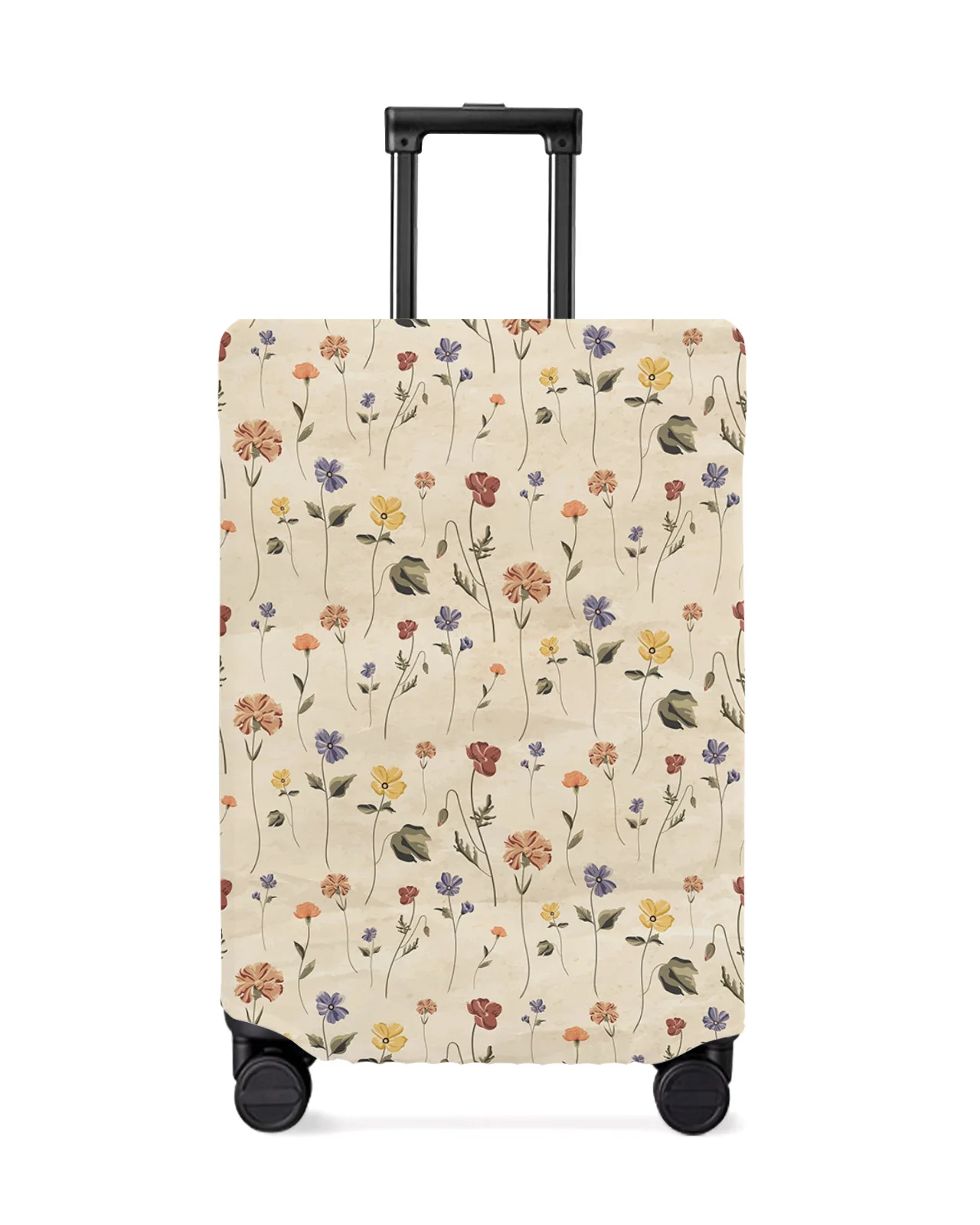 retro-floral-wildflowers-travel-luggage-protective-cover-for-travel-accessories-suitcase-elastic-dust-case-protect-sleeve