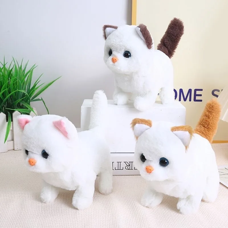 2026년 어린이용 전자 고양이 인형 시뮬레이션 장난감, 전자 애완동물 인형  기어다니는 생일 선물 판매대