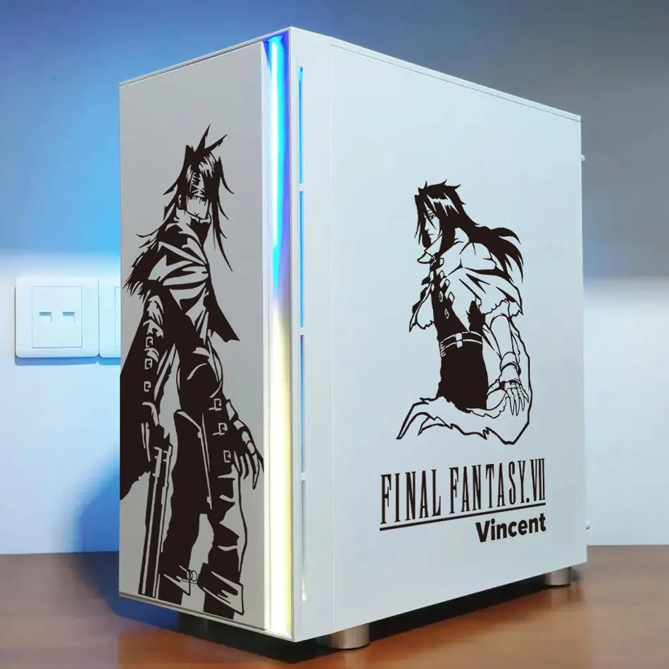 Anime Character Stickers for Gaming PC Cases - Waterproof Vinyl Decals